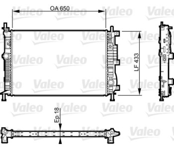 Радиатор, охлаждане на двигателя VALEO 735555 за PEUGEOT 3008 (M_) от 2016