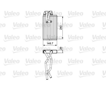 Топлообменник, отопление на вътрешното пространство VALEO 811525 за CITROEN C-CROSSER (EP) от 2007 до 2012