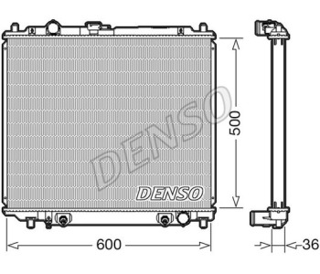 Радиатор, охлаждане на двигателя DENSO DRM45032 за CITROEN C-CROSSER ENTERPRISE от 2009