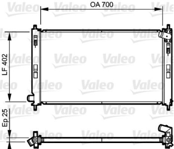 Радиатор, охлаждане на двигателя VALEO 735200 за PEUGEOT 4008 от 2012