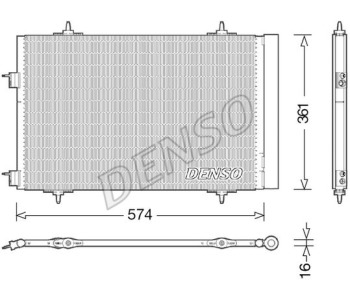 Кондензатор, климатизация DENSO DCN21030 за CITROEN C-ELYSEE от 2012