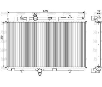 Радиатор, охлаждане на двигателя VALEO 733101 за CITROEN C3 PICASSO от 2009 до 2017