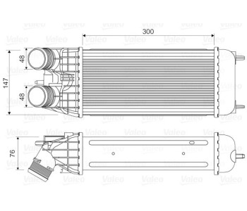 Интеркулер (охладител за въздуха на турбината) VALEO 818547 за PEUGEOT 207 CC (WD_) кабрио от 2007