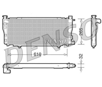 Радиатор, охлаждане на двигателя DENSO DRM21601 за PEUGEOT 107 от 2005 до 2014
