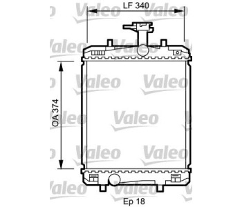 Радиатор, охлаждане на двигателя VALEO 735072 за PEUGEOT 107 от 2005 до 2014