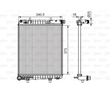 Радиатор, охлаждане на двигателя VALEO 735633 за PEUGEOT 108 от 2014