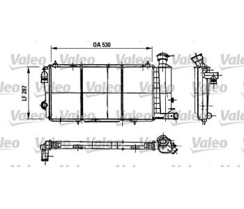 Радиатор, охлаждане на двигателя VALEO 730897 за CITROEN C15 (VD) от 1984 до 2005