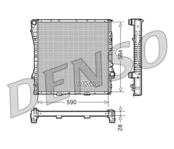 Радиатор, охлаждане на двигателя DENSO DRM07001 за CITROEN C15 (VD) от 1984 до 2005