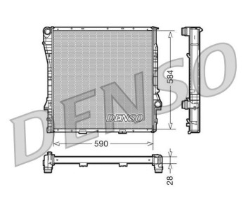 Радиатор, охлаждане на двигателя DENSO DRM07002 за CITROEN C15 комби от 1987 до 2000