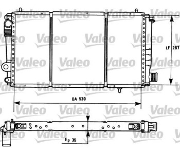 Радиатор, охлаждане на двигателя VALEO 731173 за CITROEN C15 комби от 1987 до 2000