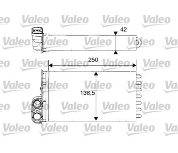 Топлообменник, отопление на вътрешното пространство VALEO 812234 за CITROEN C2 ENTERPRISE от 2009