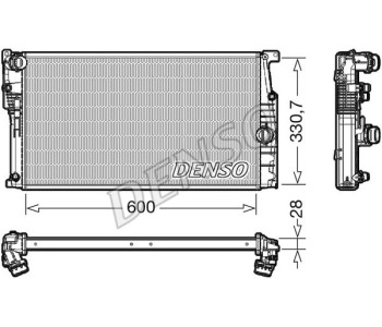 Радиатор, охлаждане на двигателя DENSO DRM07011 за CITROEN C2 (JM) от 2003 до 2009