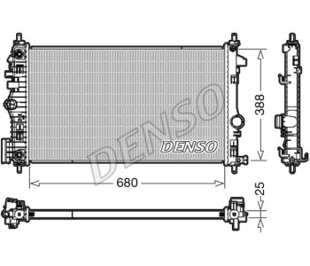 Радиатор, охлаждане на двигателя DENSO DRM21024 за CITROEN C2 ENTERPRISE от 2009