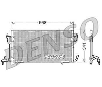 Кондензатор, климатизация DENSO DCN07013 за PEUGEOT 207 CC (WD_) кабрио от 2007