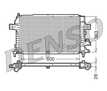 Радиатор, охлаждане на двигателя DENSO DRM21005 за PEUGEOT 207 (WA_, WC_) от 2006 до 2012