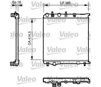 Радиатор, охлаждане на двигателя VALEO 735125 за PEUGEOT 208 от 2012