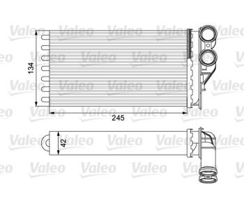 Топлообменник, отопление на вътрешното пространство VALEO 811503 за CITROEN C4 I (LC) от 2004 до 2011