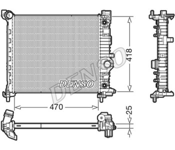 Радиатор, охлаждане на двигателя DENSO DRM21035 за CITROEN XSARA PICASSO (N68) от 1999 до 2010