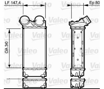 Интеркулер (охладител за въздуха на турбината) VALEO 818841 за CITROEN C4 I (LC) от 2004 до 2011