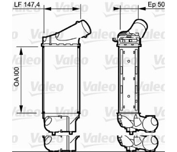 Интеркулер (охладител за въздуха на турбината) VALEO 818836 за PEUGEOT 308 (T7) CC кабрио от 2009 до 2013