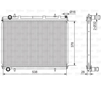 Радиатор, охлаждане на двигателя VALEO 735117 за CITROEN C4 Grand Picasso I (UA) от 2006 до 2013