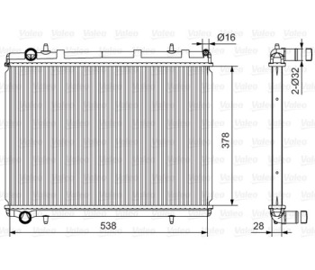 Радиатор, охлаждане на двигателя VALEO 735117 за PEUGEOT 307 (3E) Break комби от 2002 до 2008
