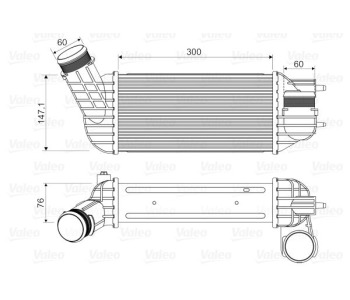 Интеркулер (охладител за въздуха на турбината) VALEO 818345 за PEUGEOT 5008 I от 2009 до 2016