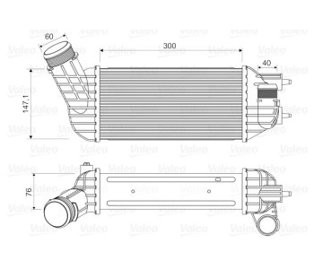 Интеркулер (охладител за въздуха на турбината) VALEO 818652 за CITROEN C4 Grand Picasso I (UA) от 2006 до 2013