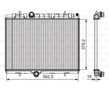 Радиатор, охлаждане на двигателя VALEO 701507 за PEUGEOT 3008 (0U_) от 2009 до 2016