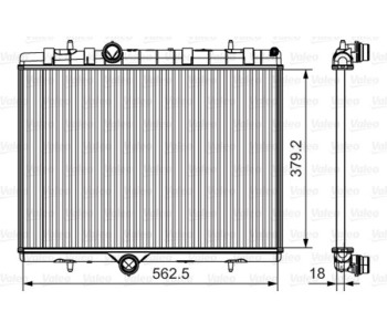 Радиатор, охлаждане на двигателя VALEO 701507 за PEUGEOT 5008 I от 2009 до 2016