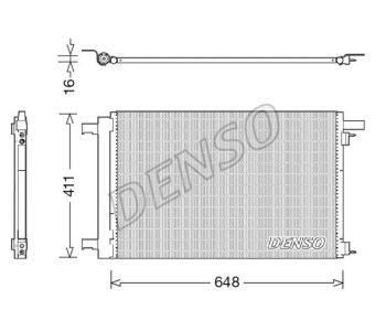 Кондензатор, климатизация DENSO DCN21032 за CITROEN C4 PICASSO II от 2013