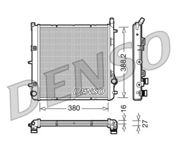 Радиатор, охлаждане на двигателя DENSO DRM21104 за CITROEN C4 PICASSO II от 2013