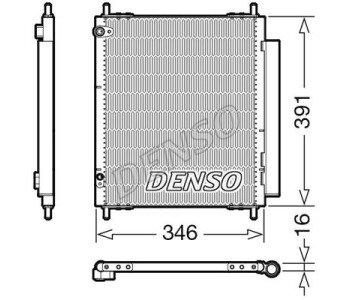 Кондензатор, климатизация DENSO DCN07005 за PEUGEOT 307 (3E) Break комби от 2002 до 2008