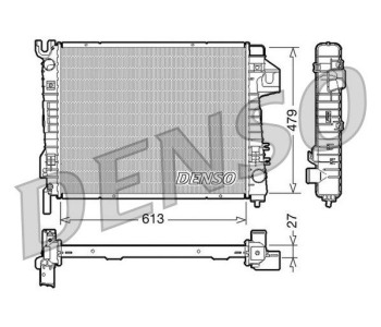 Радиатор, охлаждане на двигателя DENSO DRM07056 за PEUGEOT 406 (8C) купе от 1997 до 2004