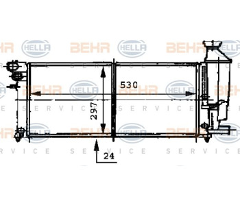 Радиатор, охлаждане на двигателя HELLA 8MK 376 717-594 за CITROEN C8 (EA, EB) от 2002 до 2014