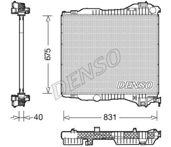 Радиатор, охлаждане на двигателя DENSO DRM07061 за PEUGEOT EXPERT (VF3A_, VF3U_, VF3X_) товарен от 2007