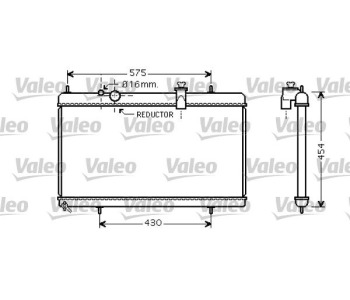 Радиатор, охлаждане на двигателя VALEO 734452 за PEUGEOT 407 (6E_) комби от 2004