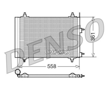 Кондензатор, климатизация DENSO DCN21020 за PEUGEOT 508 I (8E_) комби от 2010 до 2018