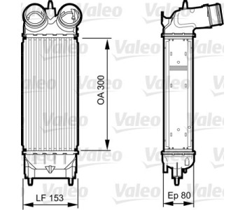 Интеркулер (охладител за въздуха на турбината) VALEO 818244 за CITROEN C5 III (TD) комби от 2008