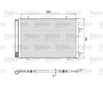 Кондензатор, климатизация VALEO 814406 за PEUGEOT 508 I (8D_) от 2010 до 2018