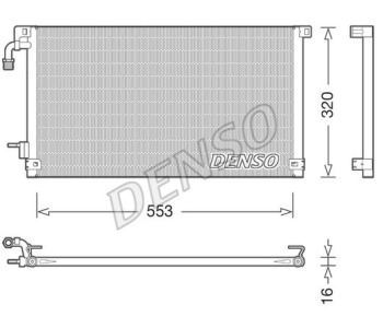 Кондензатор, климатизация DENSO DCN21019 за CITROEN C5 III (TD) комби от 2008