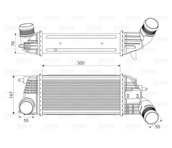 Интеркулер (охладител за въздуха на турбината) VALEO 818620 за PEUGEOT 508 I (8D_) от 2010 до 2018