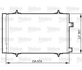 Кондензатор, климатизация VALEO 814363 за PEUGEOT 407 (6E_) комби от 2004