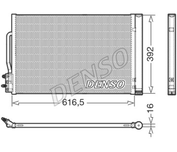 Кондензатор, климатизация DENSO DCN21005 за PEUGEOT EXPERT (VF3V_) Tepee пътнически от 2007