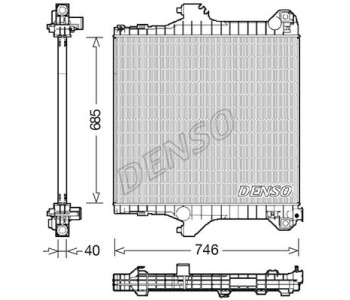 Радиатор, охлаждане на двигателя DENSO DRM07060 за CITROEN JUMPY II товарен от 2007 до 2016
