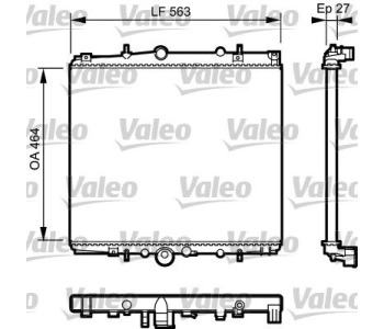 Радиатор, охлаждане на двигателя VALEO 732945 за CITROEN C8 (EA, EB) от 2002 до 2014