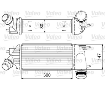 Интеркулер (охладител за въздуха на турбината) VALEO 818583 за CITROEN JUMPY II пътнически от 2007 до 2016