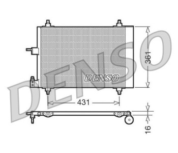 Кондензатор, климатизация DENSO DCN07011 за PEUGEOT 807 (E) от 2002