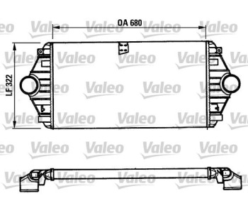 Интеркулер (охладител за въздуха на турбината) VALEO 816851 за CITROEN JUMPY I (BU, BV, BW, BX) платформа от 1999 до 2006