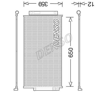 Кондензатор, климатизация DENSO DCN09050 за CITROEN JUMPER I (230) платформа от 1994 до 2002